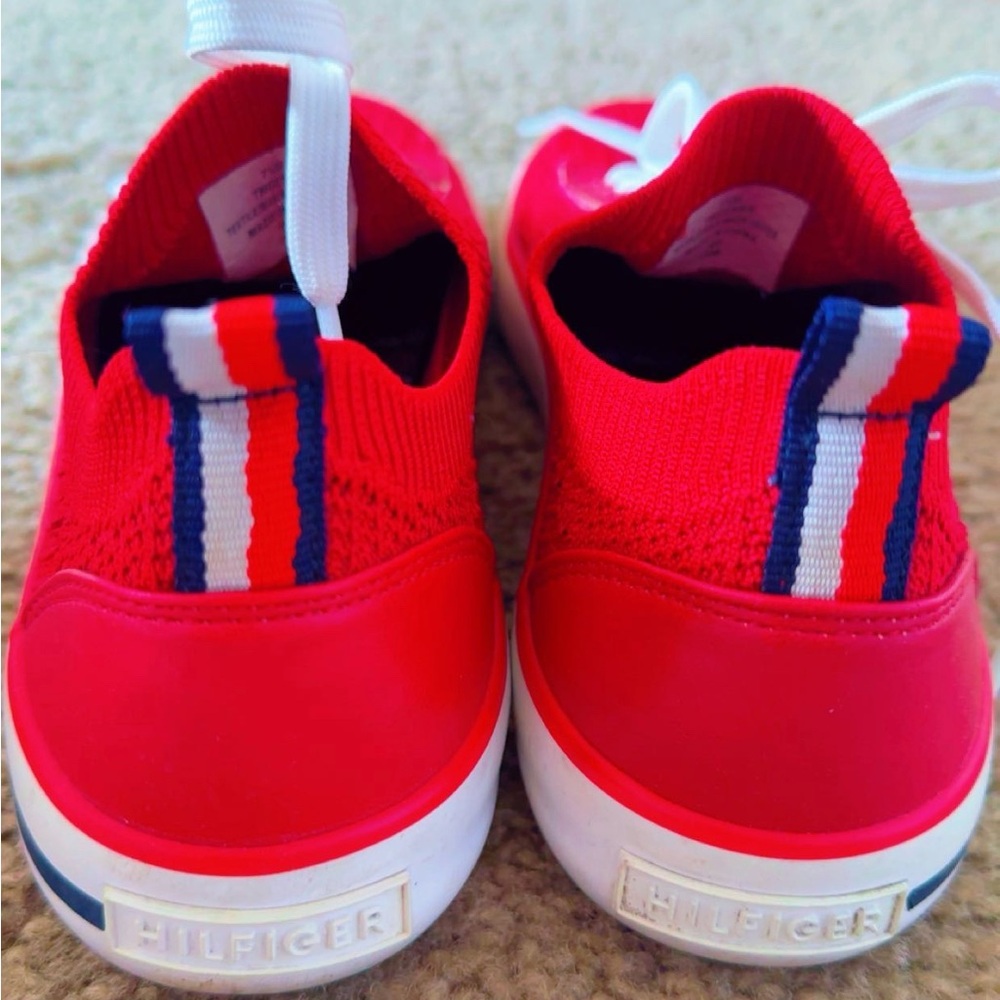 Tommy Hilfiger Kids Red and White Sneakers